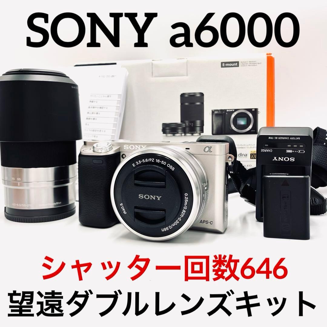 SONY a6000 ILCE-6000 シルバー ダブルズームキット