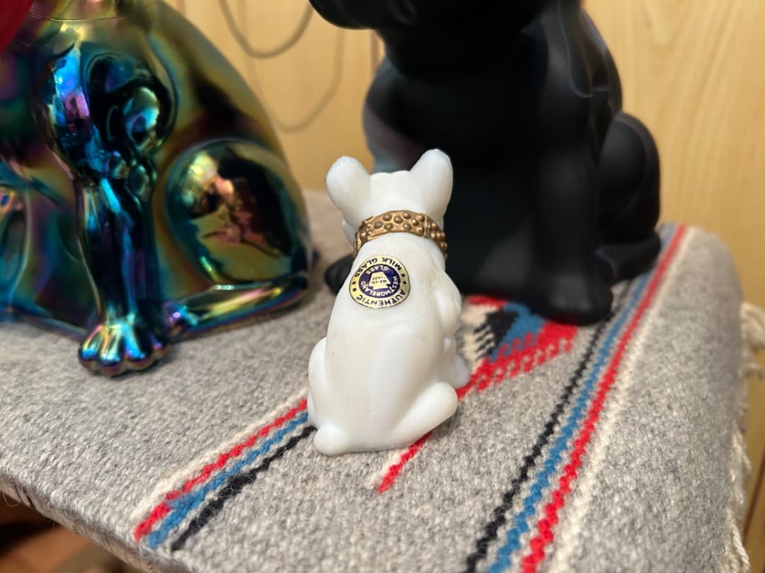 ビンテージ ウエストモアランド ガラス ブルドッグ Westmoreland