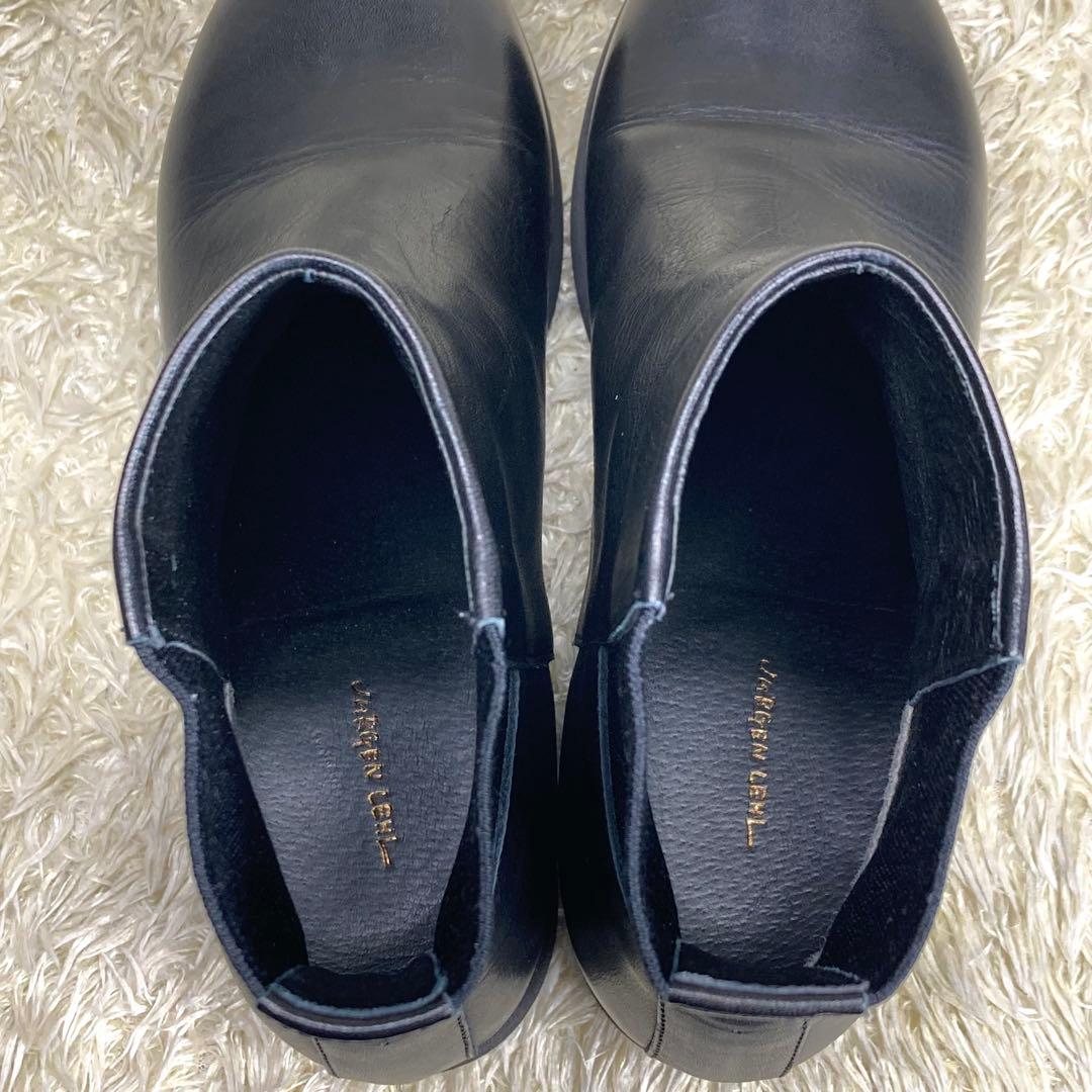 『美品』ヨーガンレール サイドゴアブーツ ショートブーツ ブラック レザー　黒