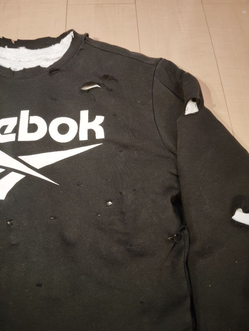 Reebok ダメージスウェット L ブラック 松村北斗 常田大希