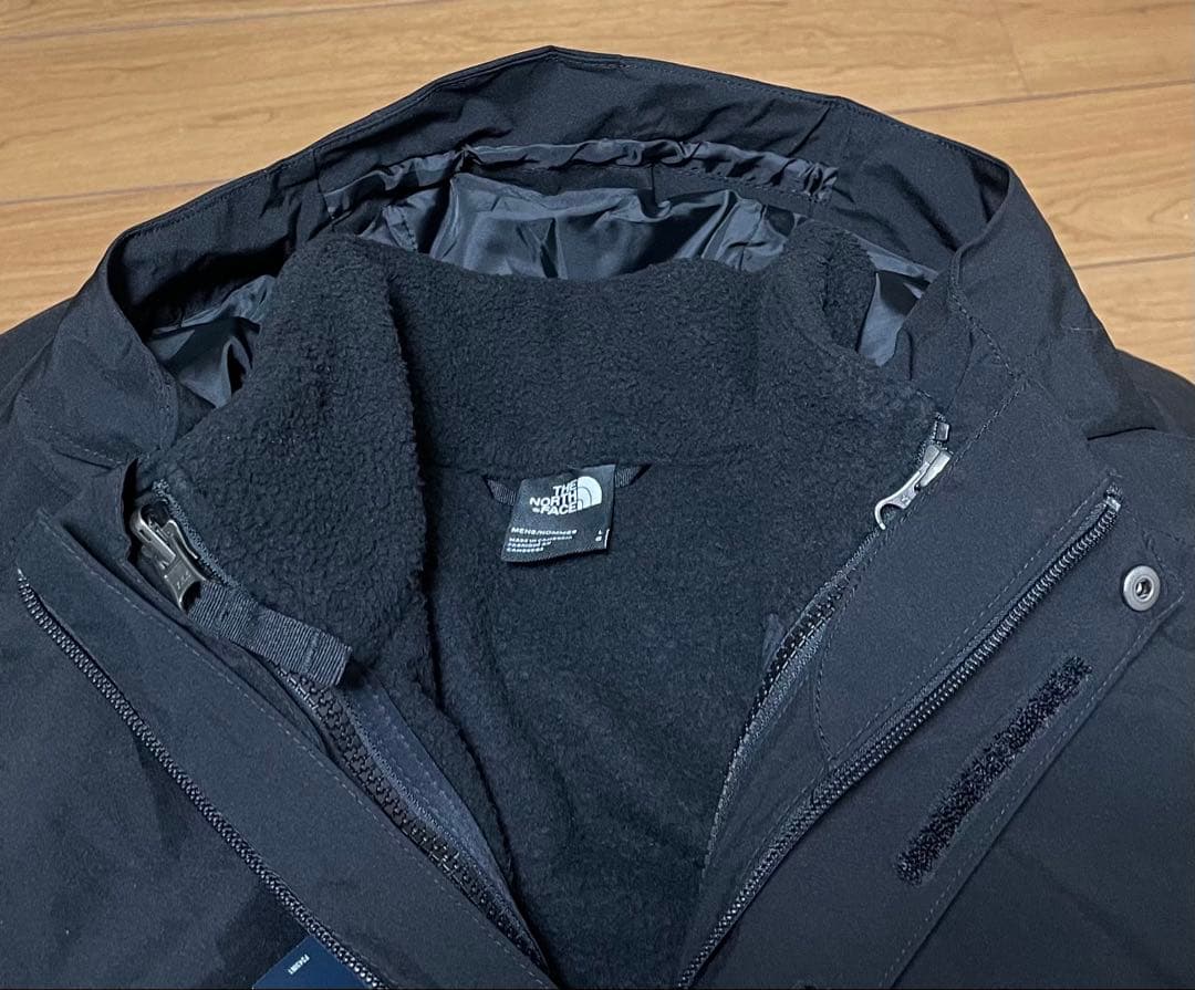 新品未使用 ノースフェイス 3way マウンテンパーカー×フリース メンズL 黒
