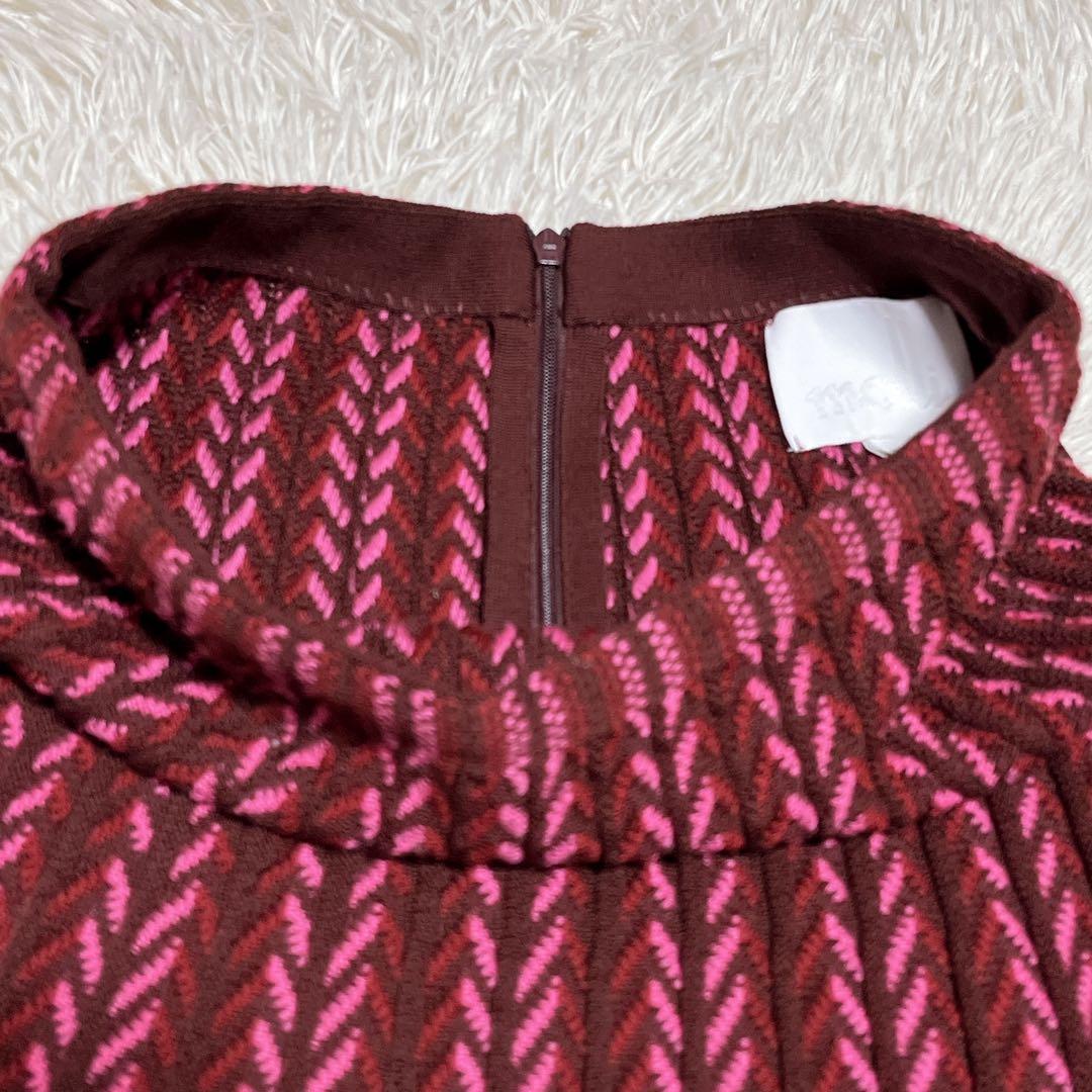 【美品】molli フランス製 ウール100％ ニットスカート M エレガント