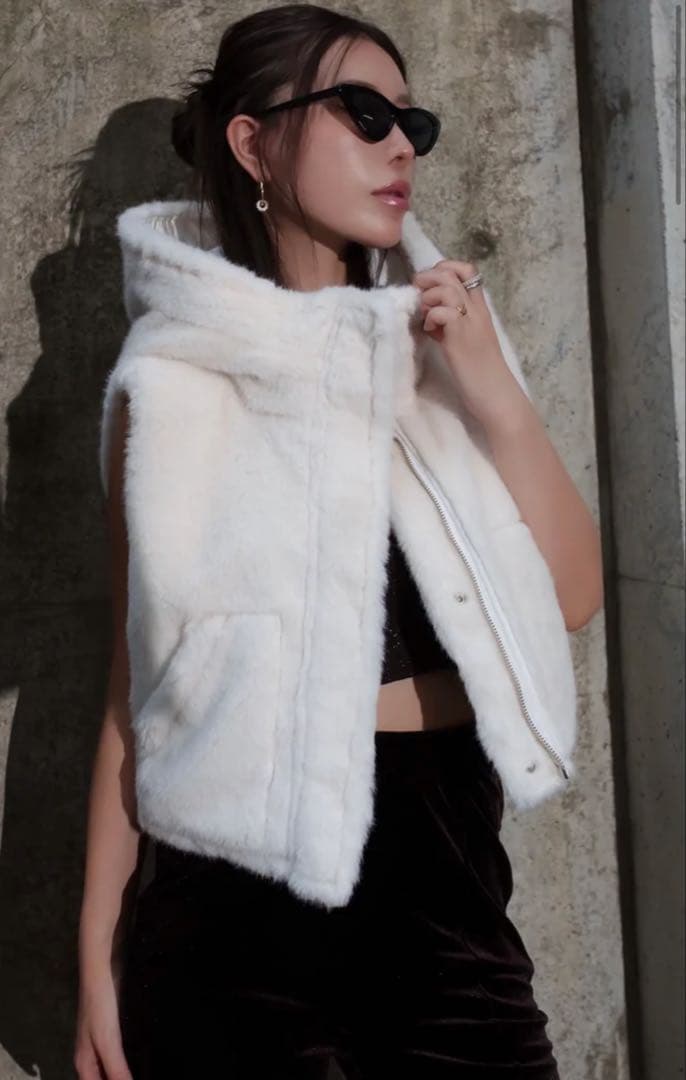 GlamLips2WAY リバーシブル ショート ベスト★NEW発売【新品】