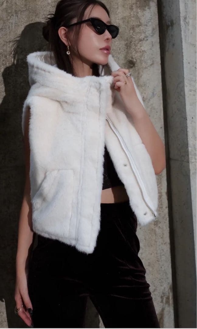 GlamLips2WAY リバーシブル ショート ベスト★NEW発売【新品】