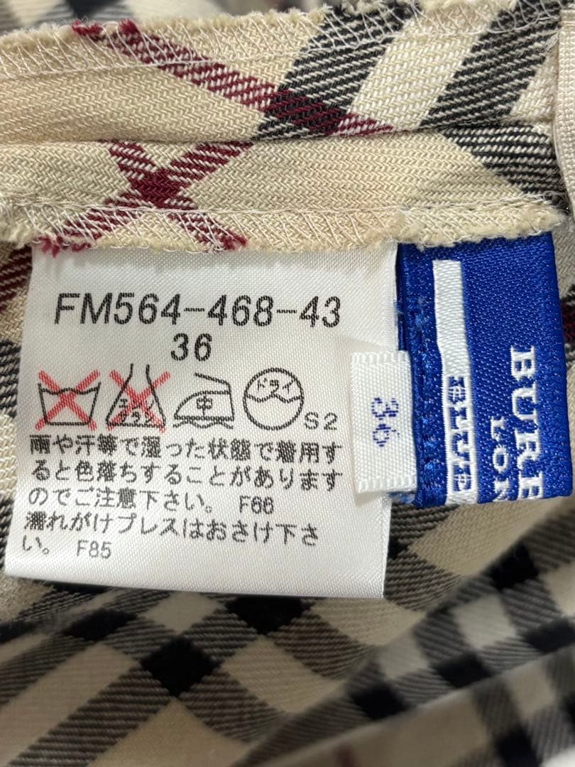 BURBERRY BLUELABEL ノースリーブワンピース リボンノバチェック