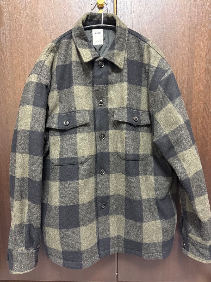 ロンハーマンRHCウールチェックCPOシャツジャケットL
