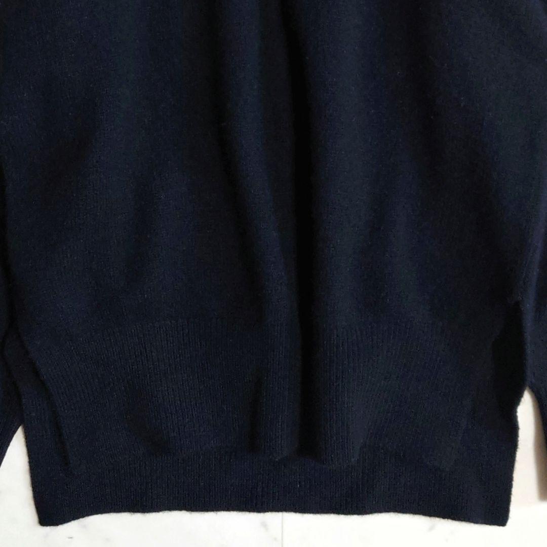 美品♪ エンフォルド カシミヤ 羊毛 サイドスリット ニット ブラック