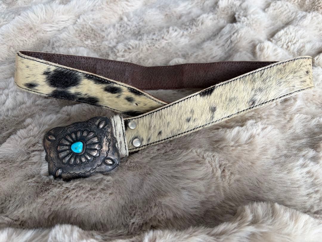 ウエスタンカウヘアーベルト　ハラコ