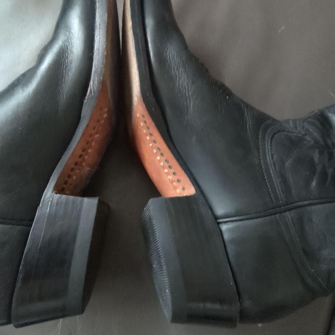 ウエスタンブーツ ブラック ポインテッドトゥ38