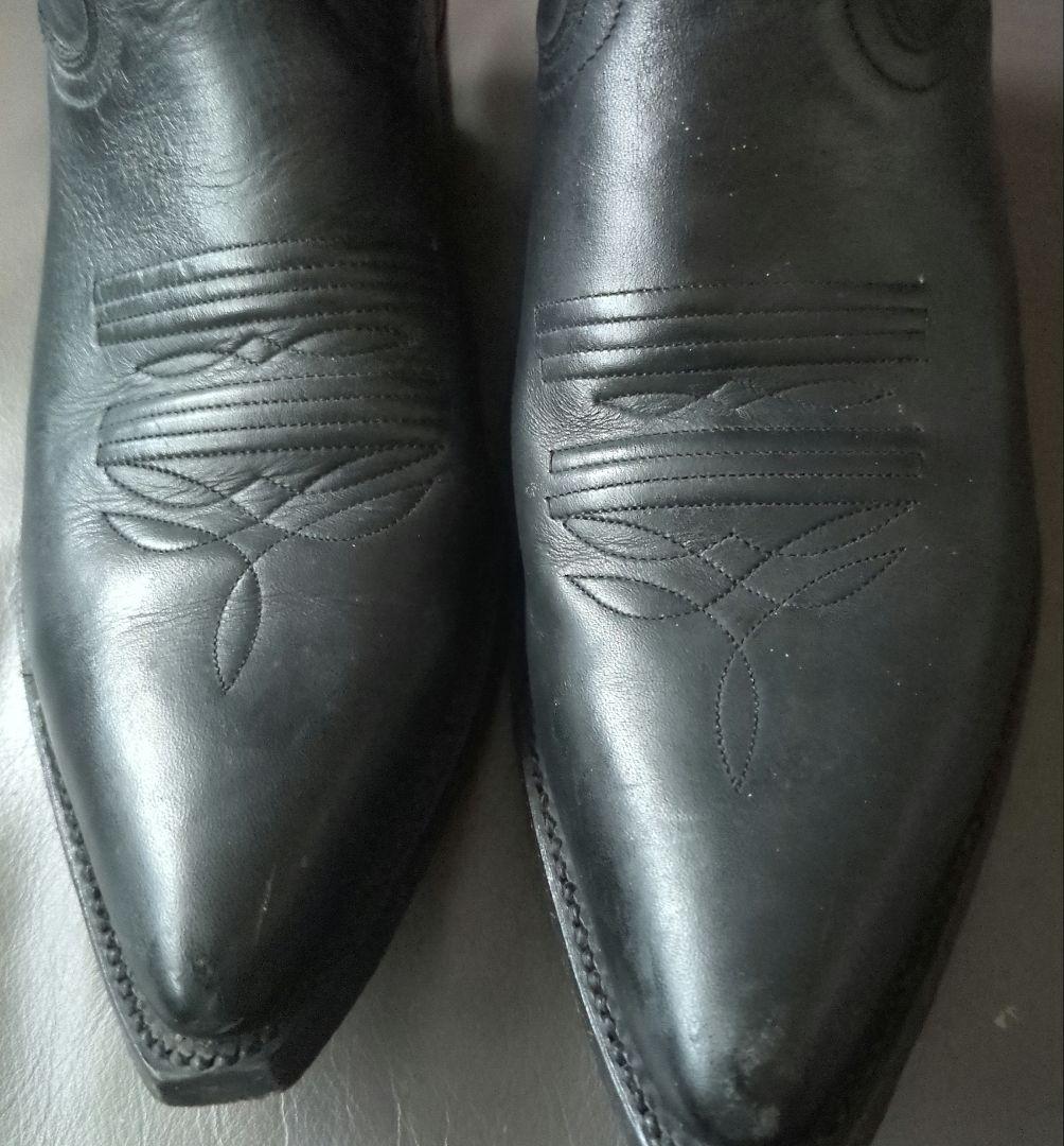 ウエスタンブーツ ブラック ポインテッドトゥ38