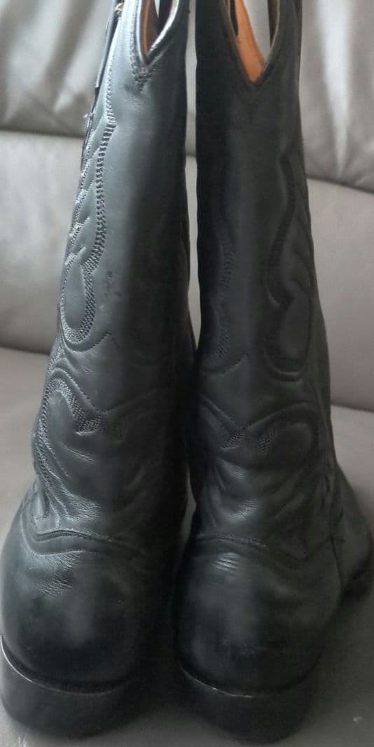 ウエスタンブーツ ブラック ポインテッドトゥ38