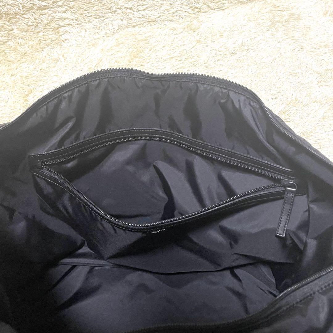 PORTER ボストンバッグ　大容量　ナイロン　レザー　ブラック　肩掛けOK