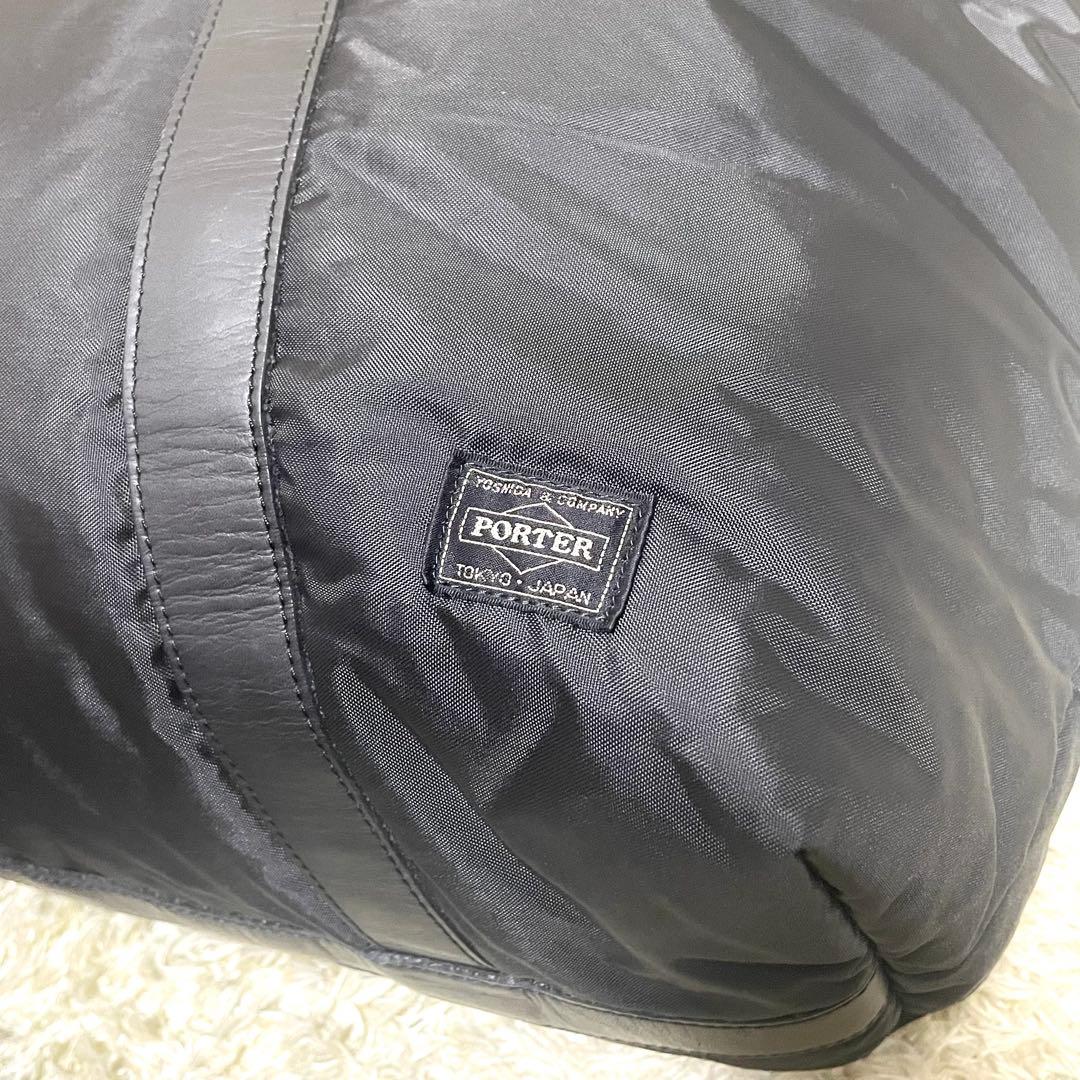 PORTER ボストンバッグ　大容量　ナイロン　レザー　ブラック　肩掛けOK