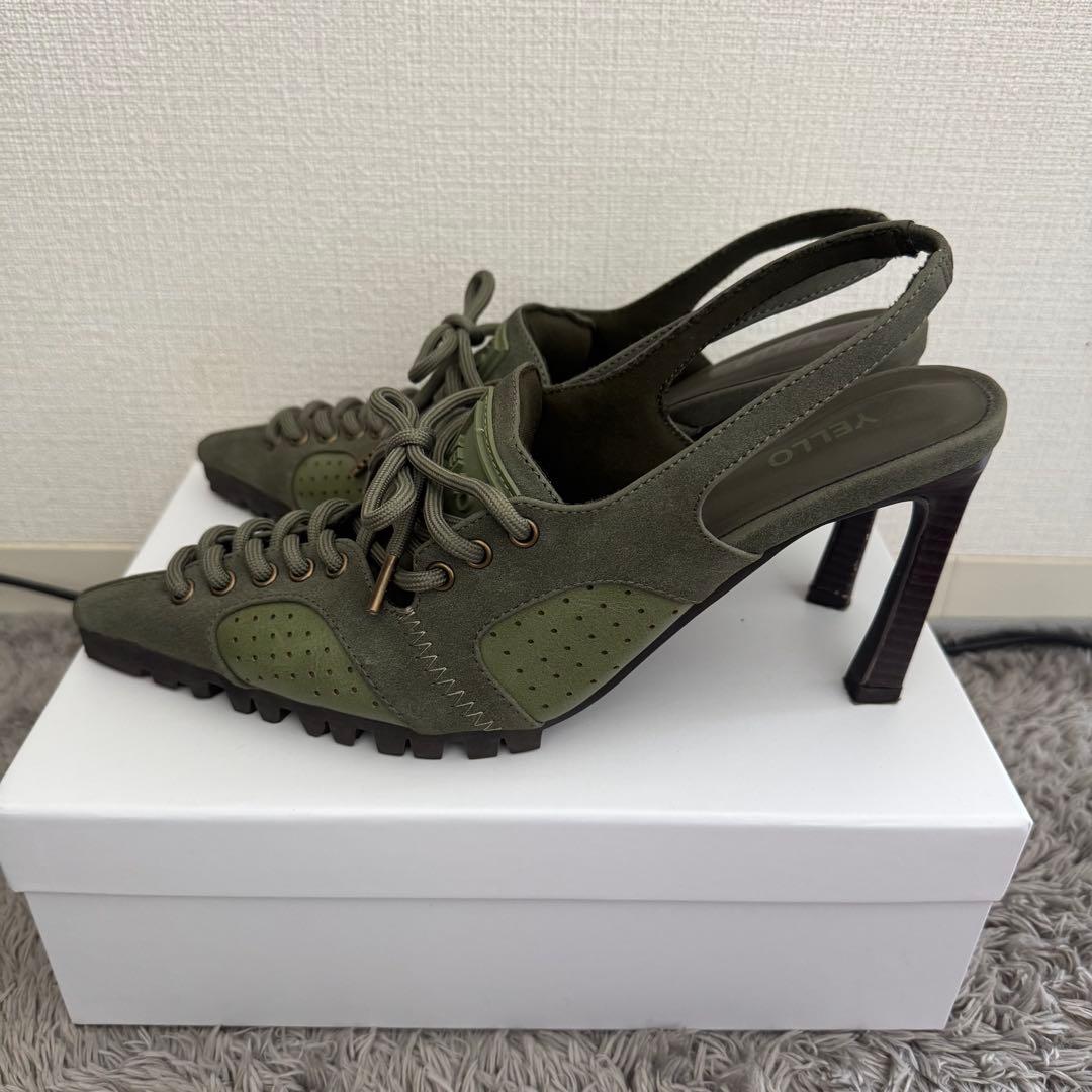 お値下げ！YELLO スニーカーミュール　カーキ