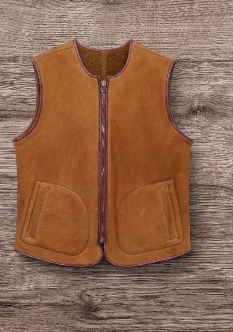 GDC VEGAN MOUTON VEST ブラウン 木村拓哉
