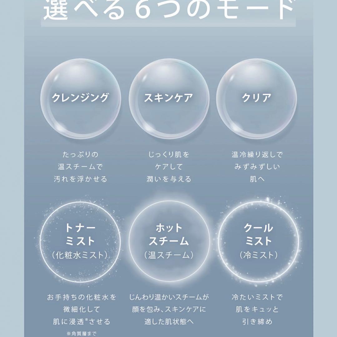 SALONIA 美顔器ピュアブライトスチーマー　コンパクト 温冷 化粧水ミスト