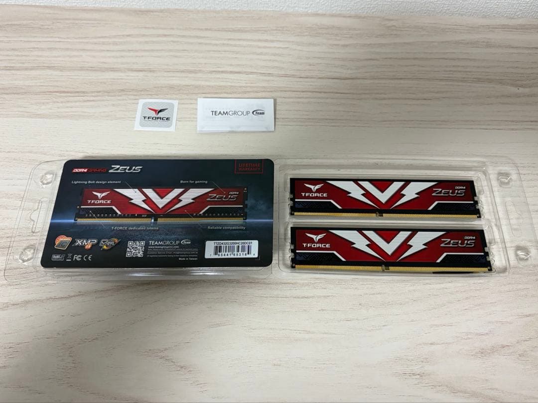 Team ZEUS DDR4 メモリ DDR4-3200 16GBx2枚