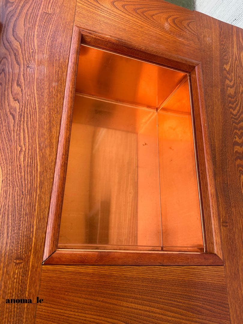 4003【座卓】伝統木芸士　石橋武士作　囲炉裏　欅　収納　和モダン◎