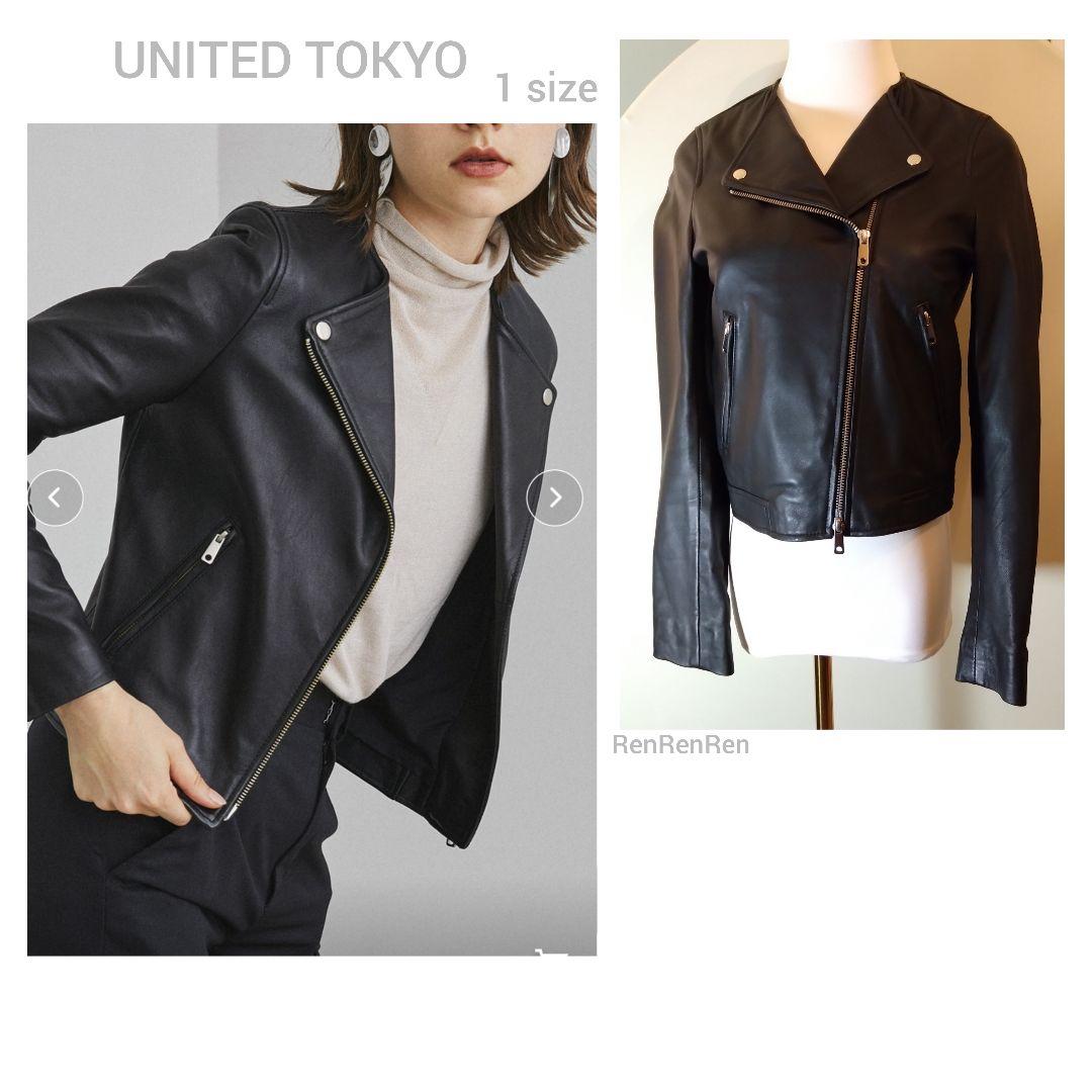 ぴたろさまリクエスト ★UNITED TOKYO ラムレザーセミダブルライダース