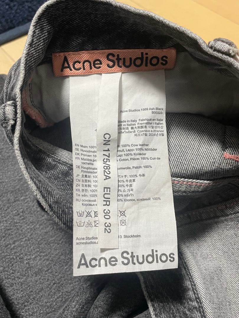 パンツ Acne studios 1989 Ash Black 30/32