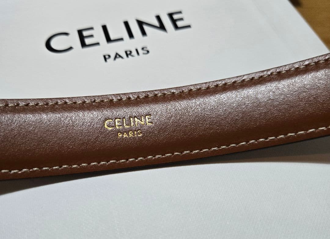 再値下げ！CELINE ミディアム 25MM トリオンフ ベルト 85
