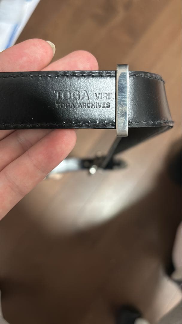 TOGA VIRIL ブラック 二重バックルベルト