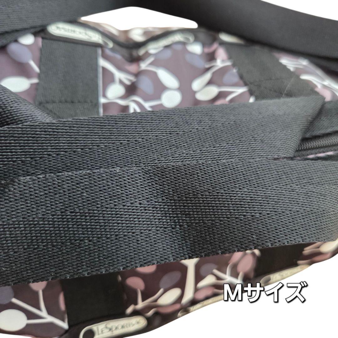 【新品タグ付】レスポートサック　北欧風　植物　木　ボストンバック　M　Ｌ　黒