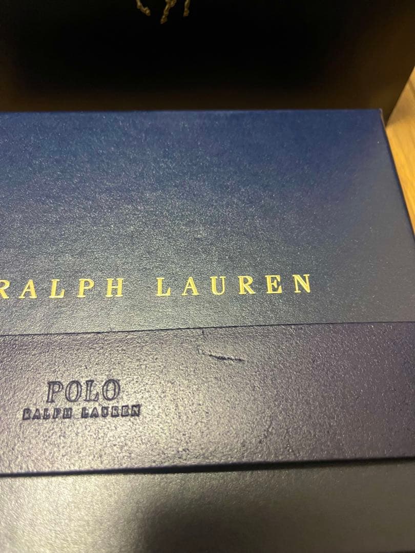 Ralph Lauren ネイビー レザーベルト
