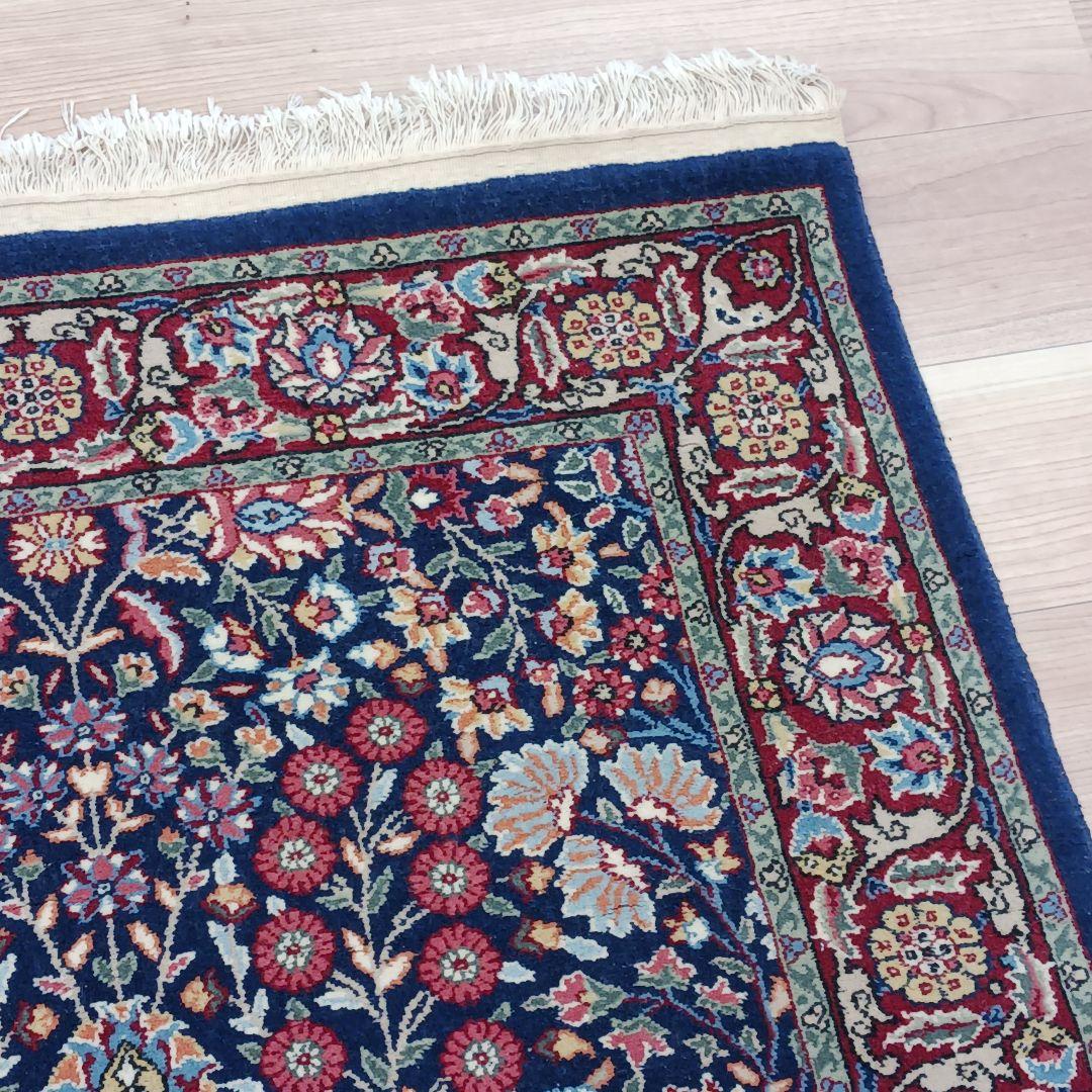 Y3136 トルコ ヘレケ絨毯 ウール 手織 ヘレケサイン 120×93㎝