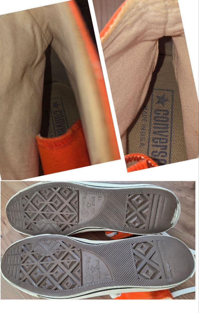 80s usa converse コンバース オールスター ハイ オレンジ レア