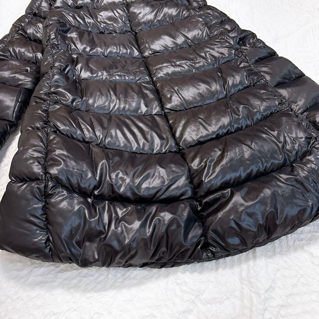 超軽量✨HERNO フォックスファー　ダウンコート　ブラック　黒　金ボタン　ロゴ