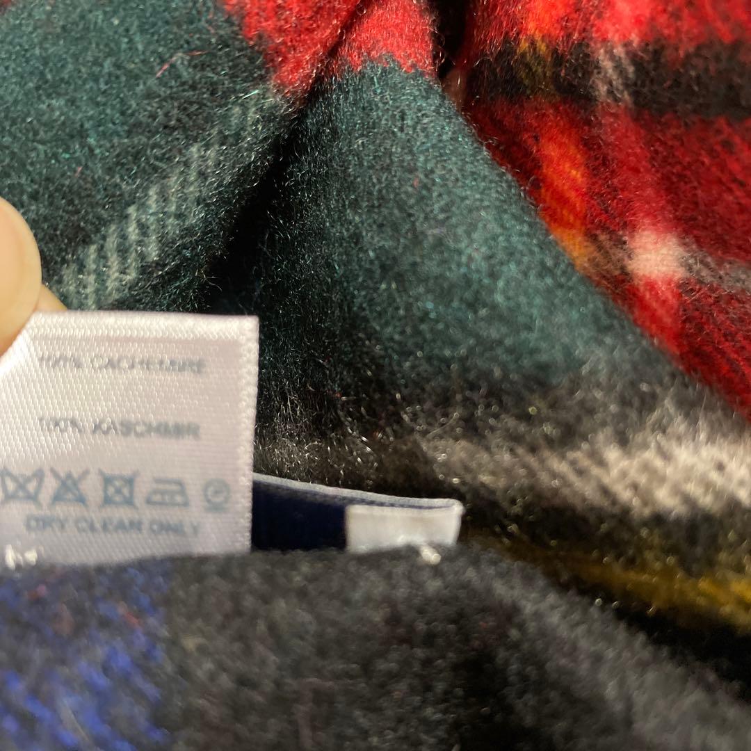 も*こ様 ジョンストンズ オブ エルガン カシミヤ 大判マフラー ショール チェ