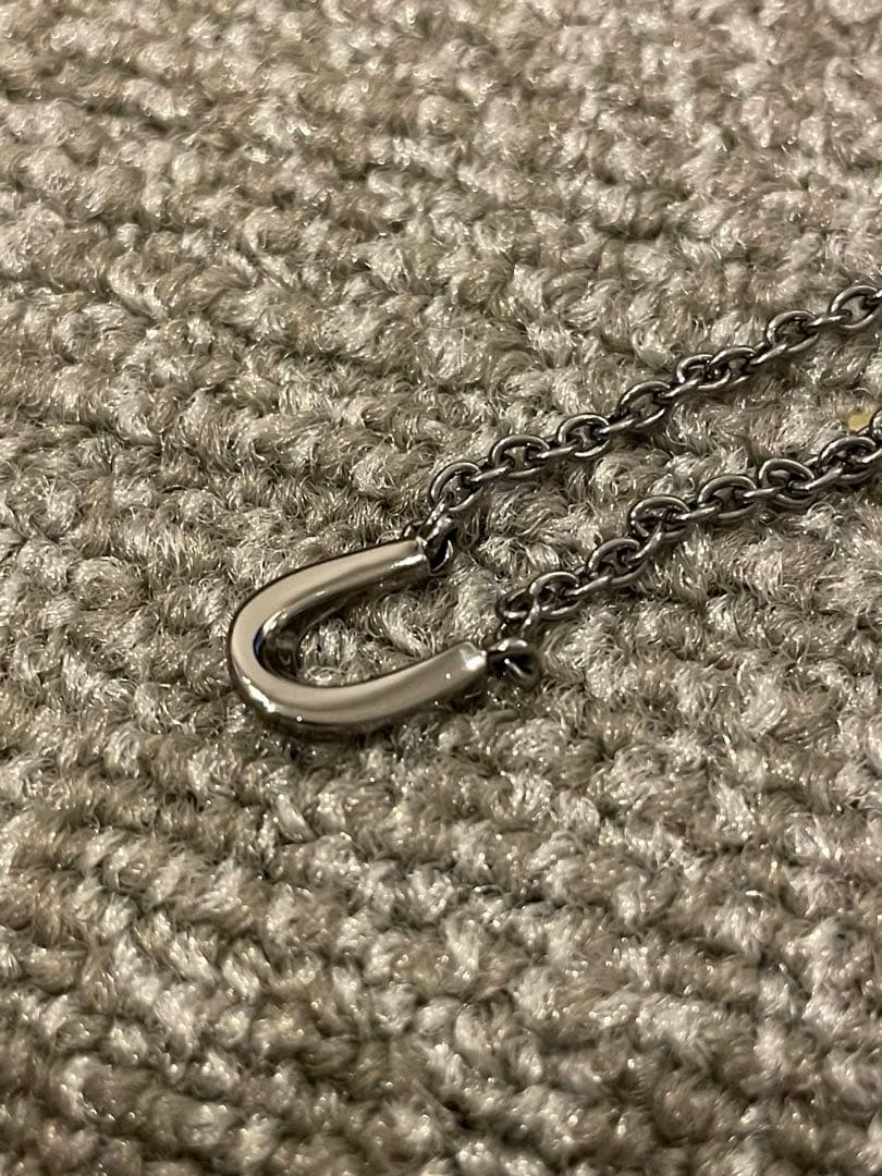 ete　ネックレス　ホースシュー　シルバー925 ブラック　黒