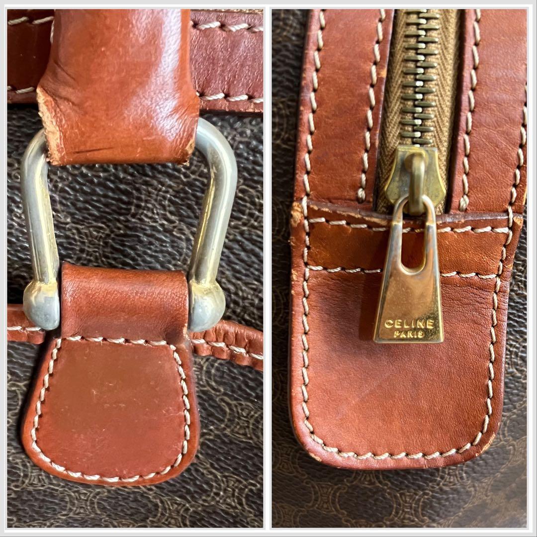 オールドセリーヌ マカダム柄 ボストンバッグ ヴィンテージ old celine