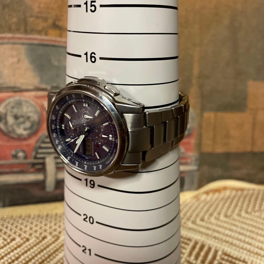 【稼働品】CASIO Oceanus クロノグラフ ソーラー電池