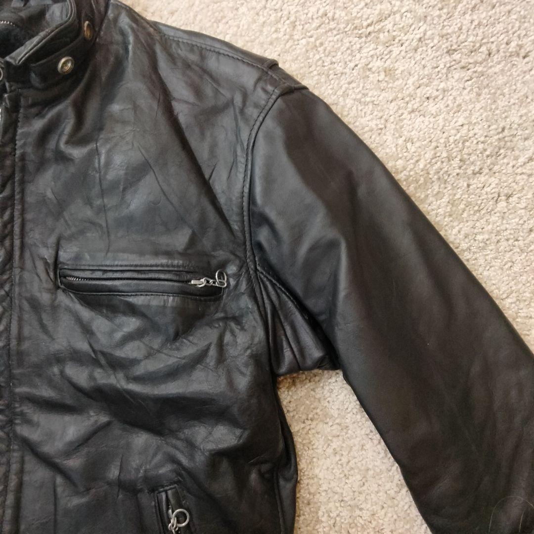 Schott ショット レザーシングルライダースジャケット 36　ライナー付き