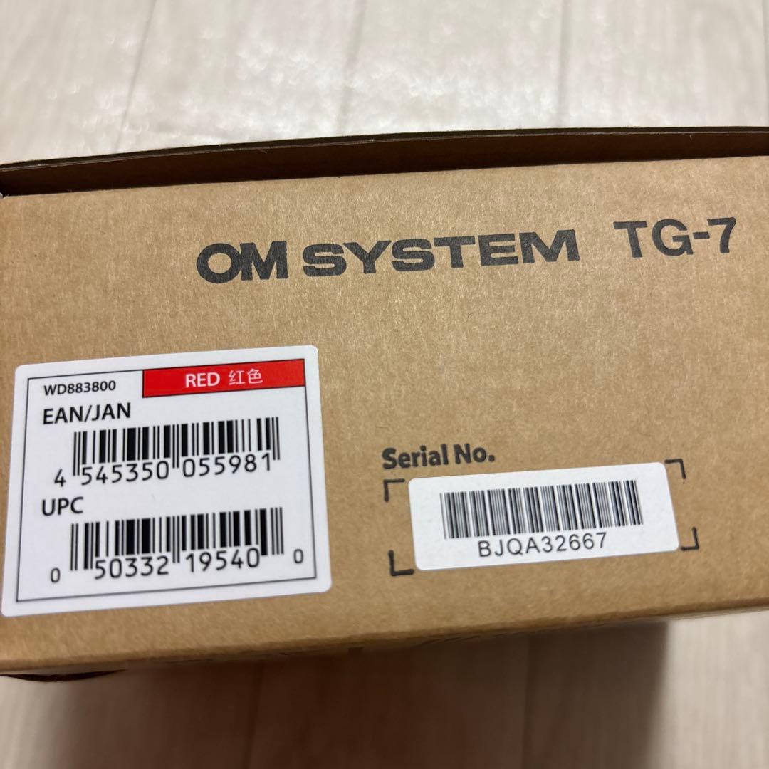 OM SYSTEM TG-7 レッド コンパクトデジタルカメラ　SDカード付き