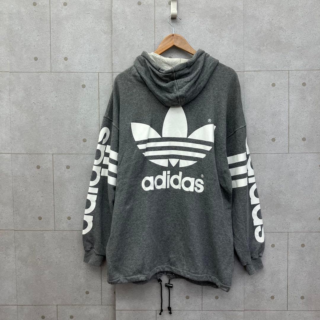 adidas ジップパーカー スウェット 80s 90s DLD L 灰