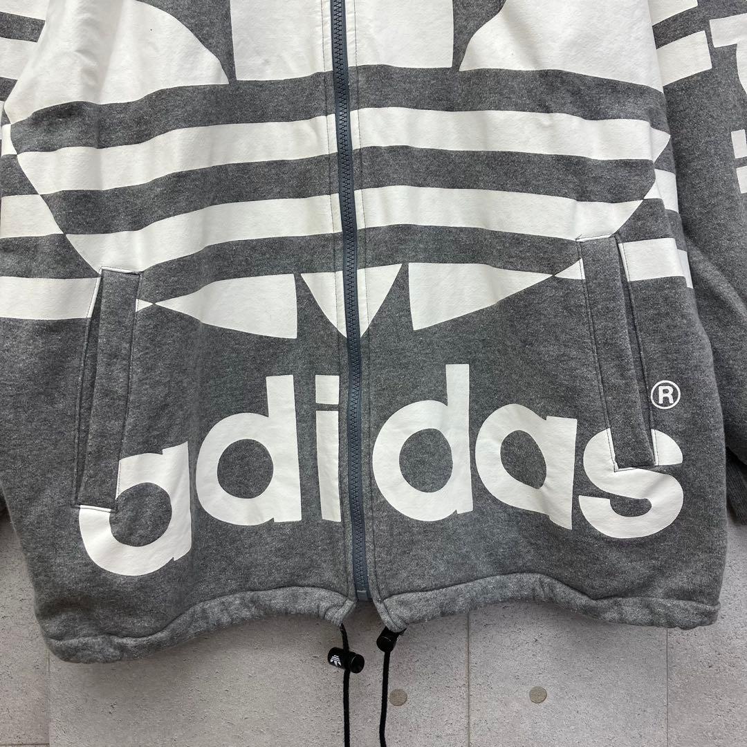 adidas ジップパーカー スウェット 80s 90s DLD L 灰