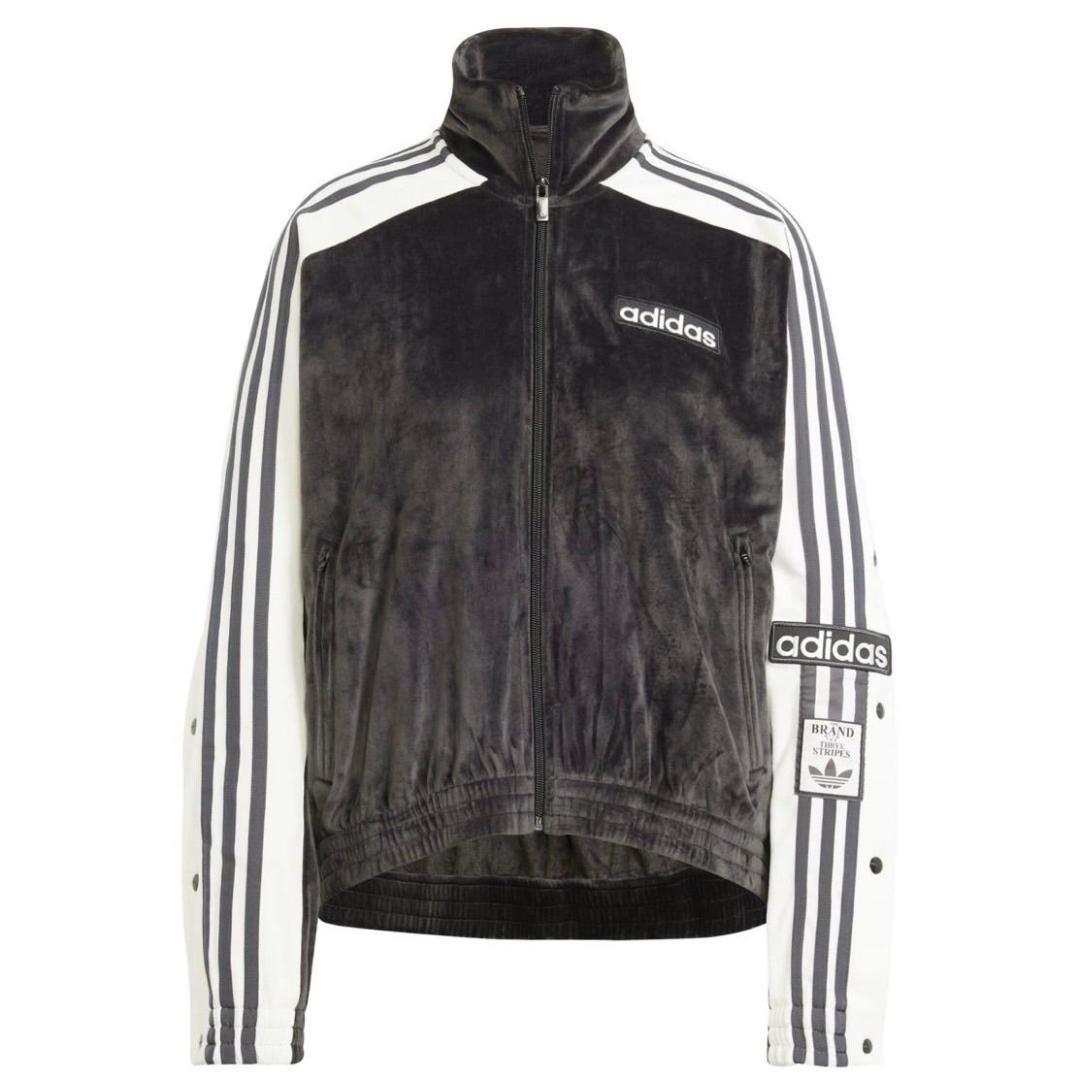 adidas アディブレイク ベロア トラックトップ 重盛さと美 M ブラック