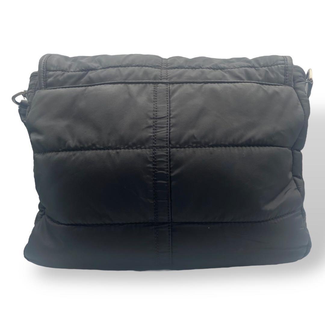 美品 COACH コーチ ショルダーバッグ キルテッドメッセンジャー ブラック