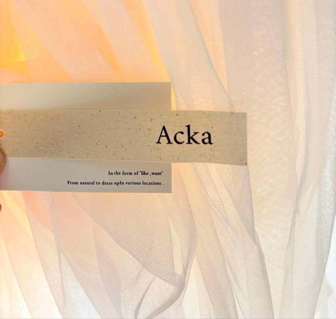 【Acka】 tulle shirring blouse／チュールトップス