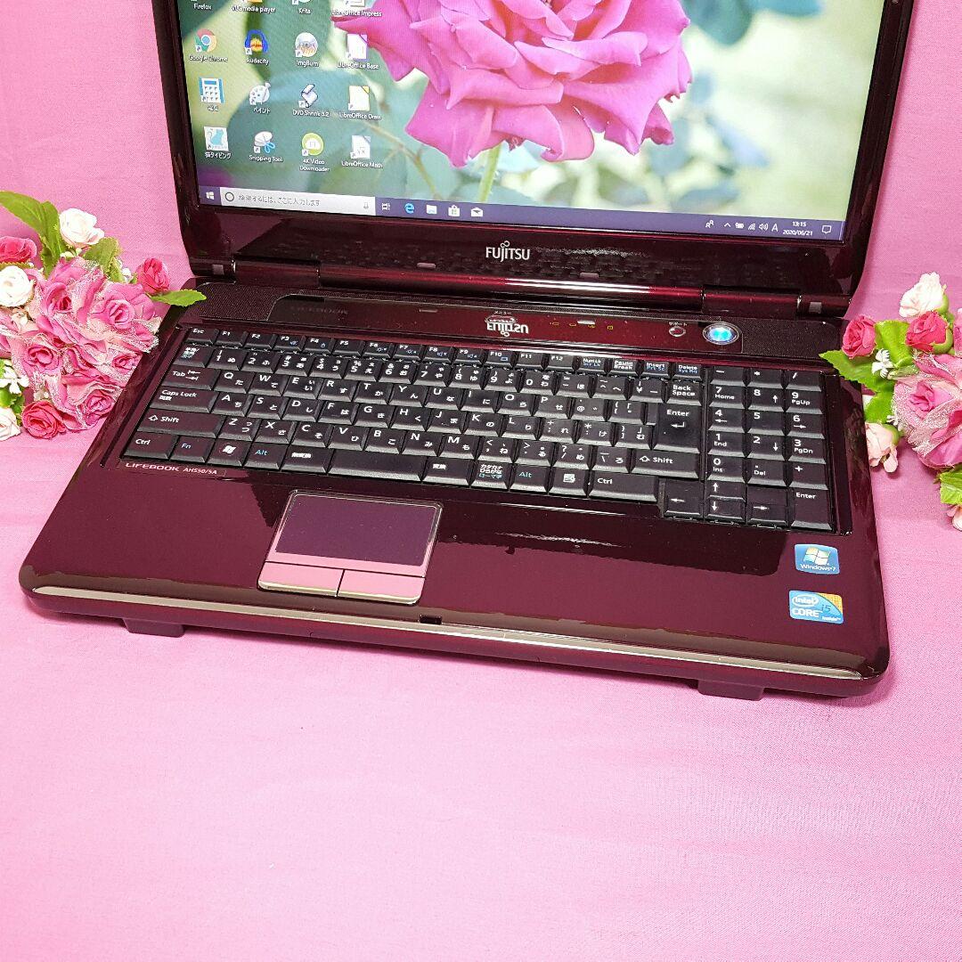 ワインレッド✿BIBLO✿新Win10✨CORE-i3✨大容量HDD✨メモリ4G