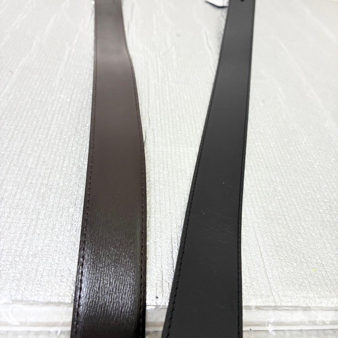 極美品　dunhill ダンヒル　ベルト　回転式リバーシブル　黒　ダークブラウン