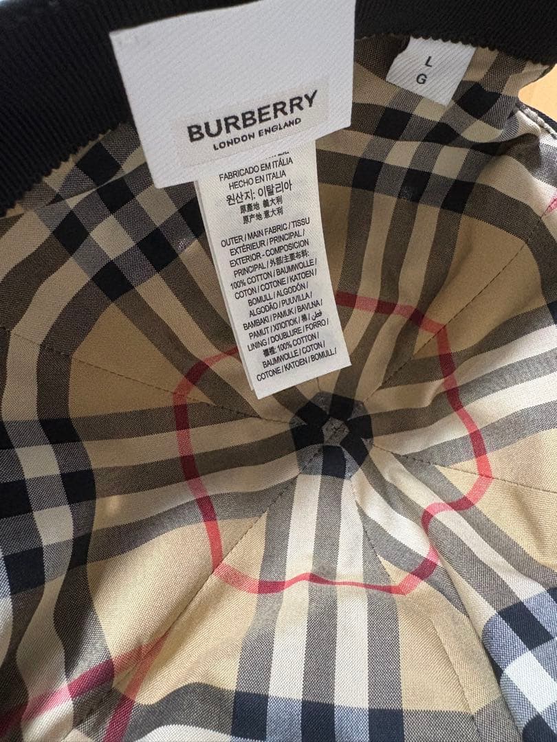 【美品】BURBERRY ブラックキャップ Lサイズ