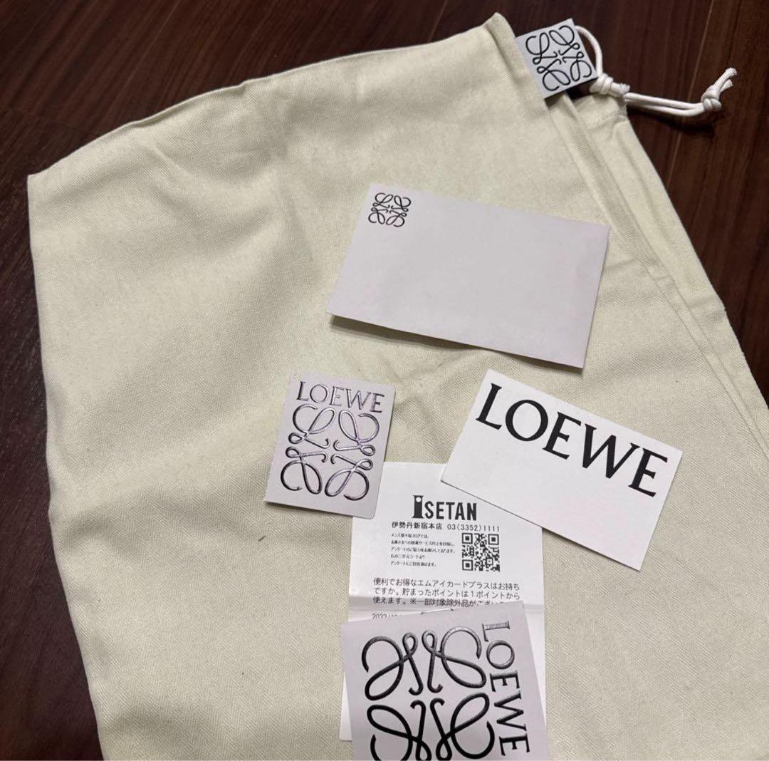 【美品】ロエベ　バックルジッパートート 黒 バッグチャーム付