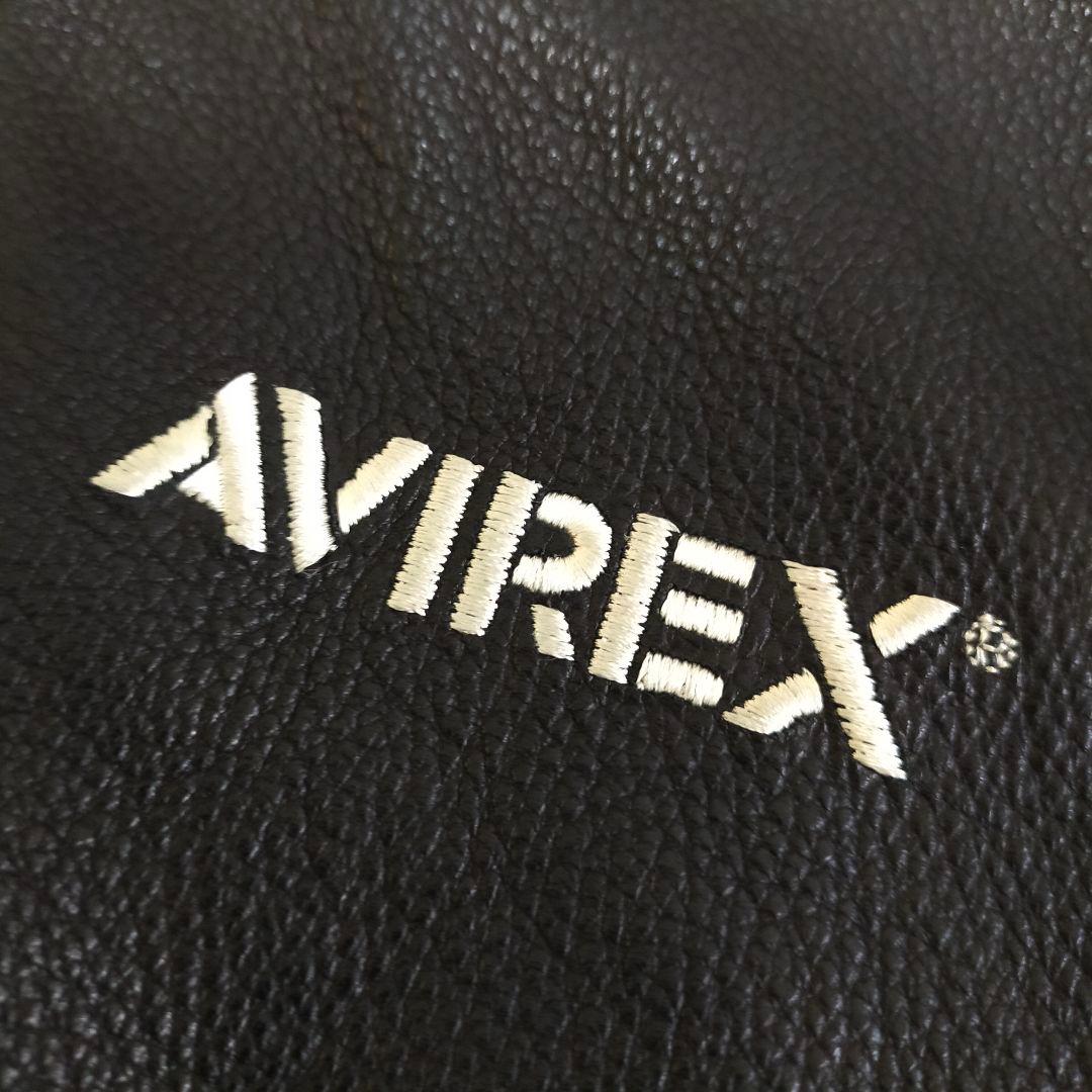 美品　AVIREX　М　羊革　レザートラックジャケット