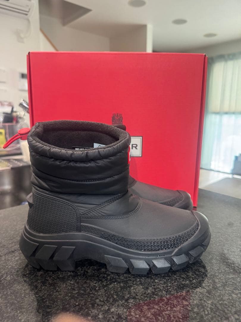 HUNTER 防水ショートブーツ ブラック