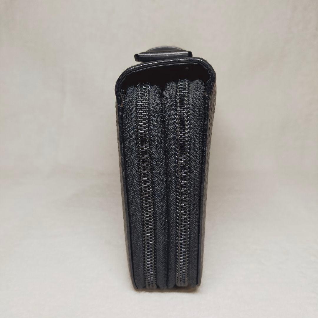 美品 ダンヒル レザー ラウンドファスナー オーガナイザー 財布 ブラック