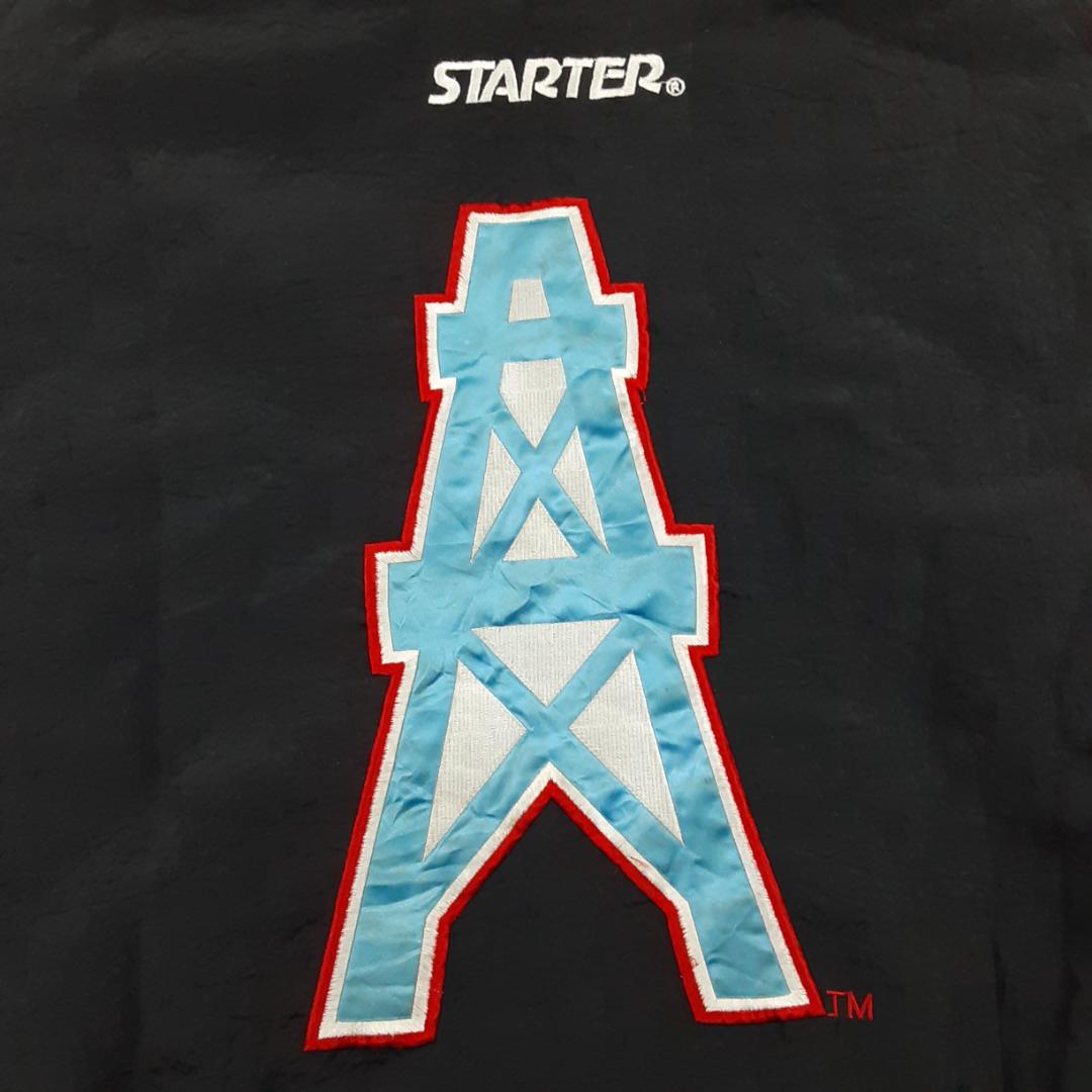 美品◎STARTER NFL OILERS プルオーバーナイロンジャケット 黒